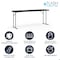 Flash Furniture 18 W, 70.8 L, 29 H, Metal, Plastic, Plastic: Polyethylene Top, Black RB-1872-BK-GG - alternate 10